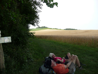 Rast im Schatten vor Lectoure