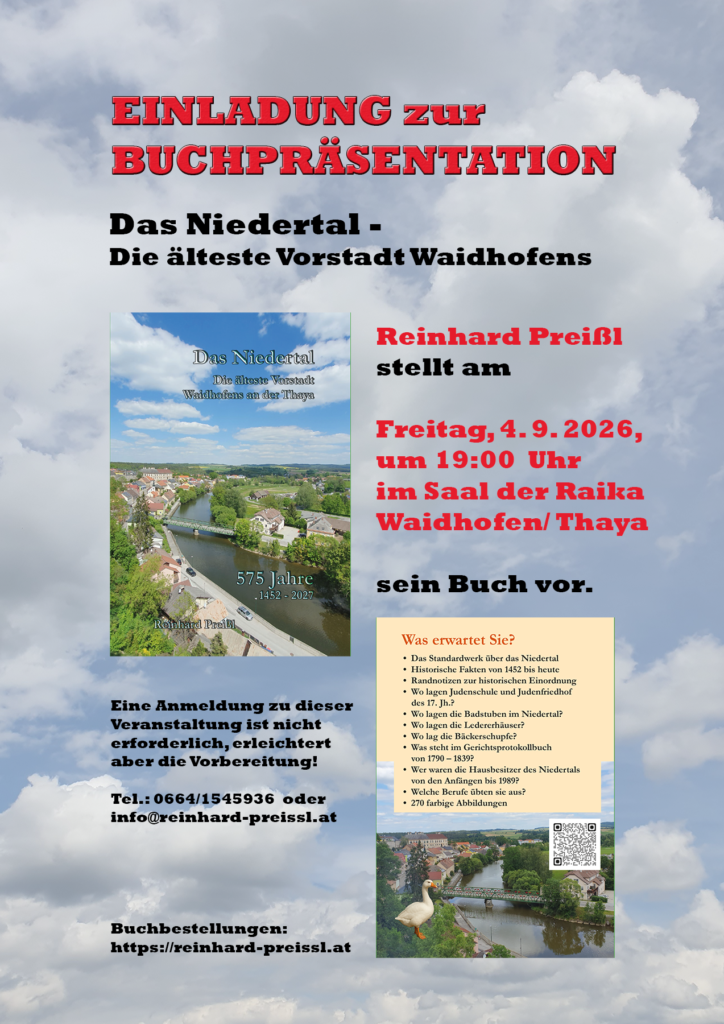 Buchpräsentation Niedertal Waidhofen an der Thaya